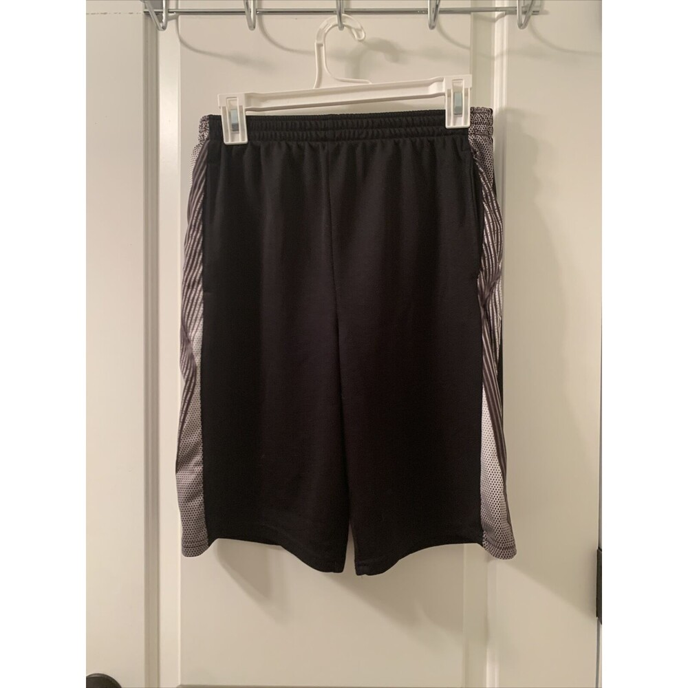 Zone Pro Boys Basketball Gym Workout Shorts Printed Sides Pockets Size 16/18